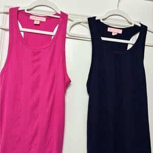 EUC - Vibrant Pink and Classic Pink and Blue  Tank Tops